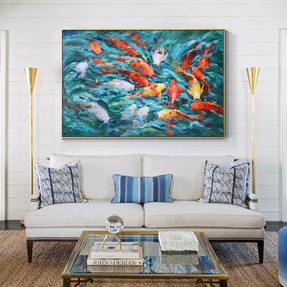 Texture KOI Fish Painting