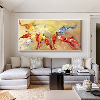 Colorful KOI Fish Feng Shui Painting