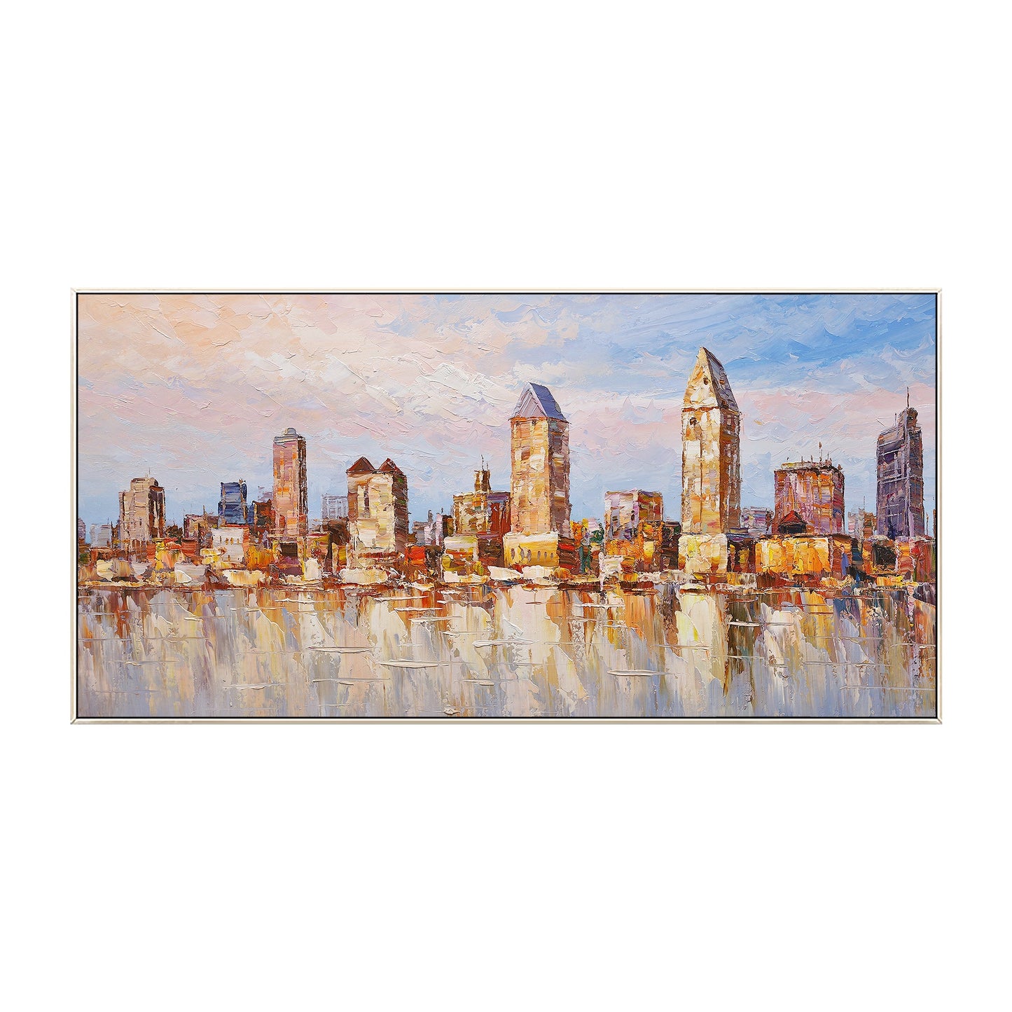 San Diego California city oil painting