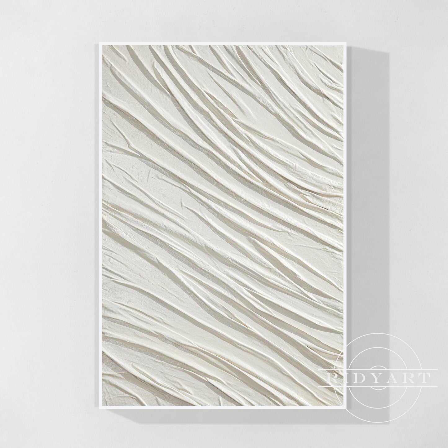 White Textured Minimalist Wall Art