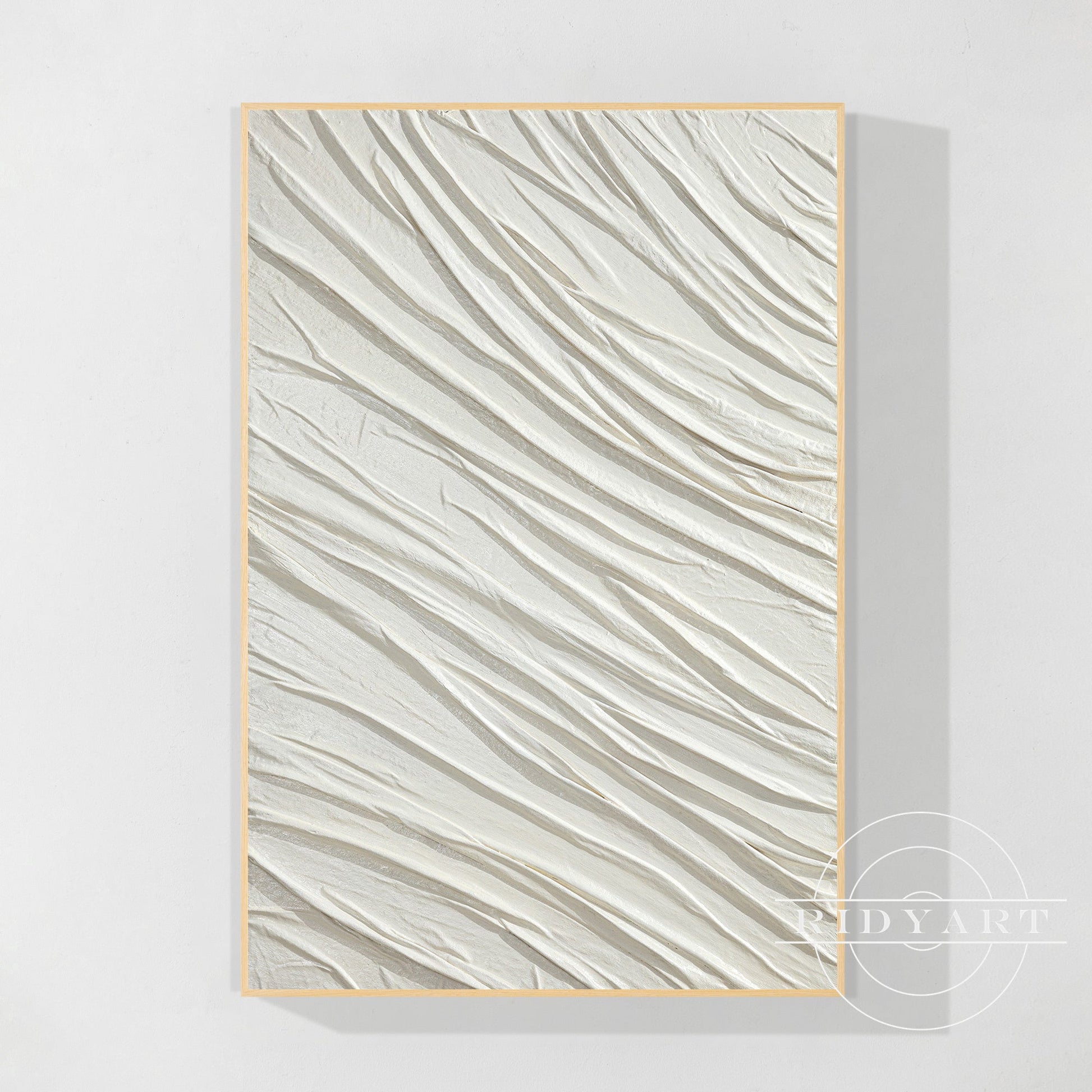 White Textured Minimalist Wall Art