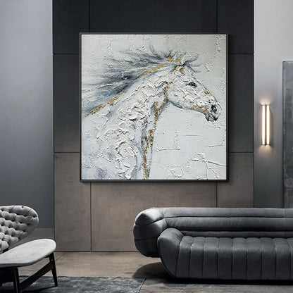 White Horse Painting Original Art