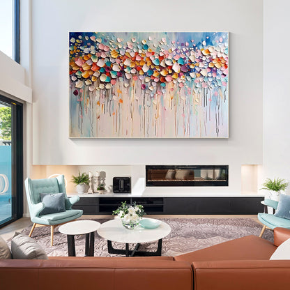 Wildflower 3D Textured Colorful Abstract Flowers Art