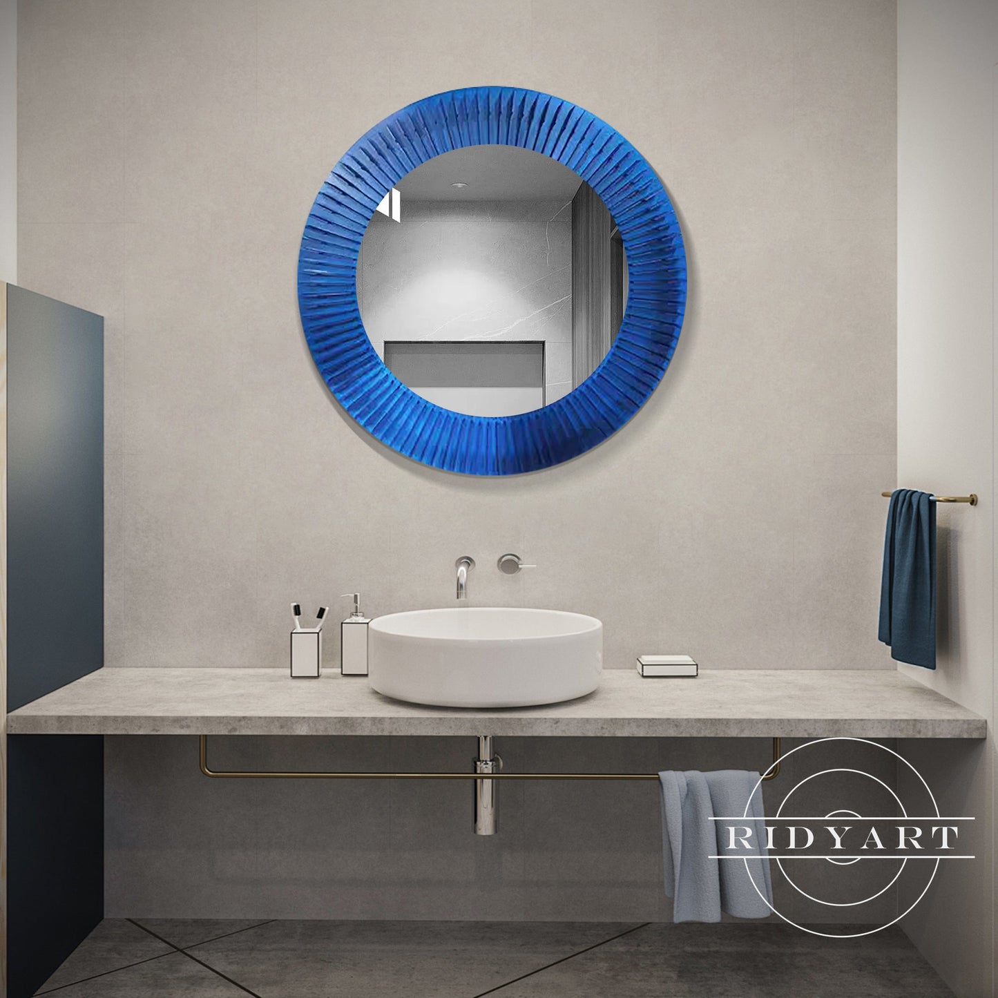 Wood Mirror wall art-0767