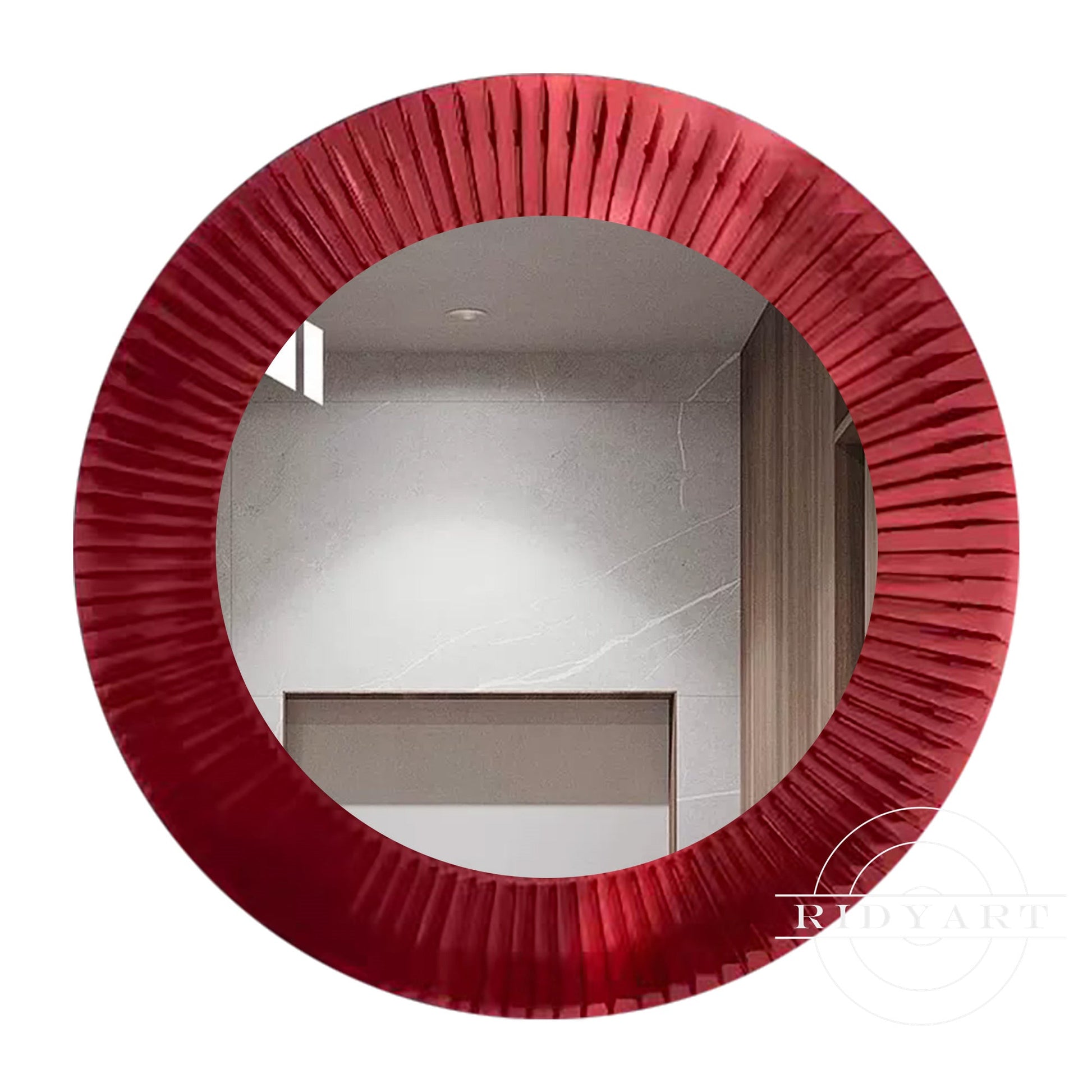 Wood Mirror wall art-0767