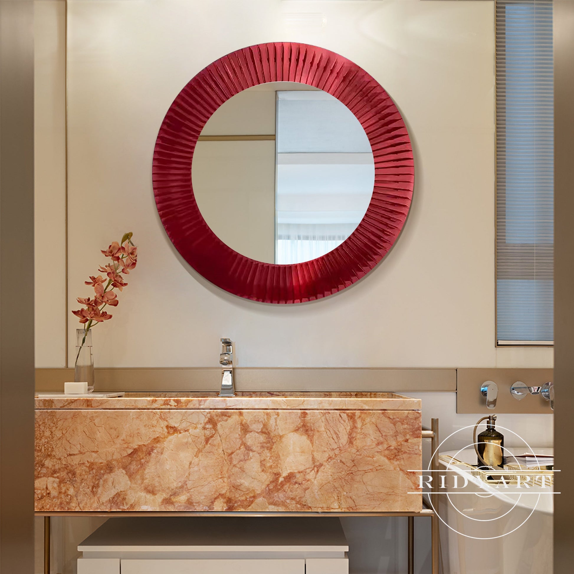 Wood Mirror wall art-0767