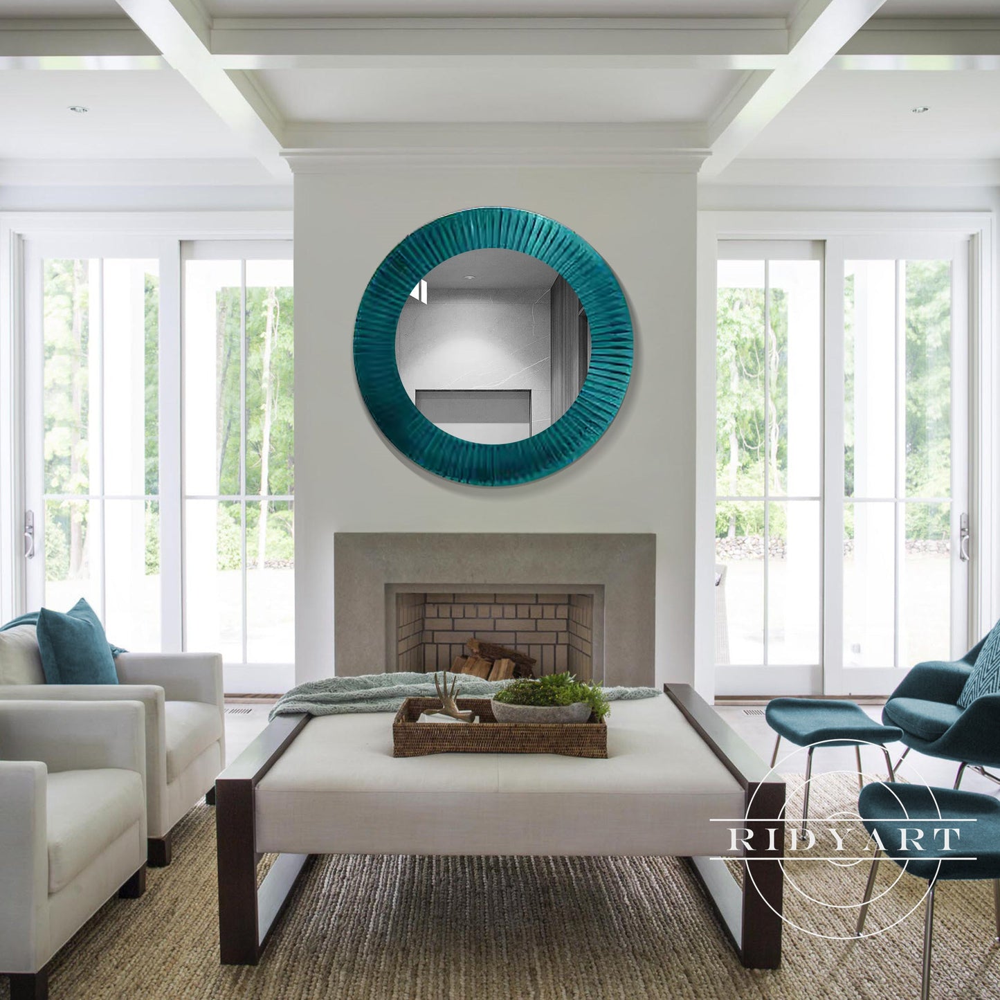 Wood Mirror wall art-0767