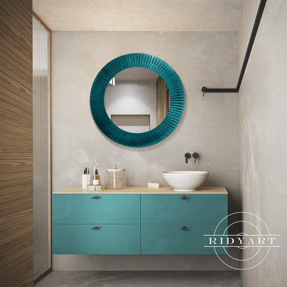 Wood Mirror wall art-0767