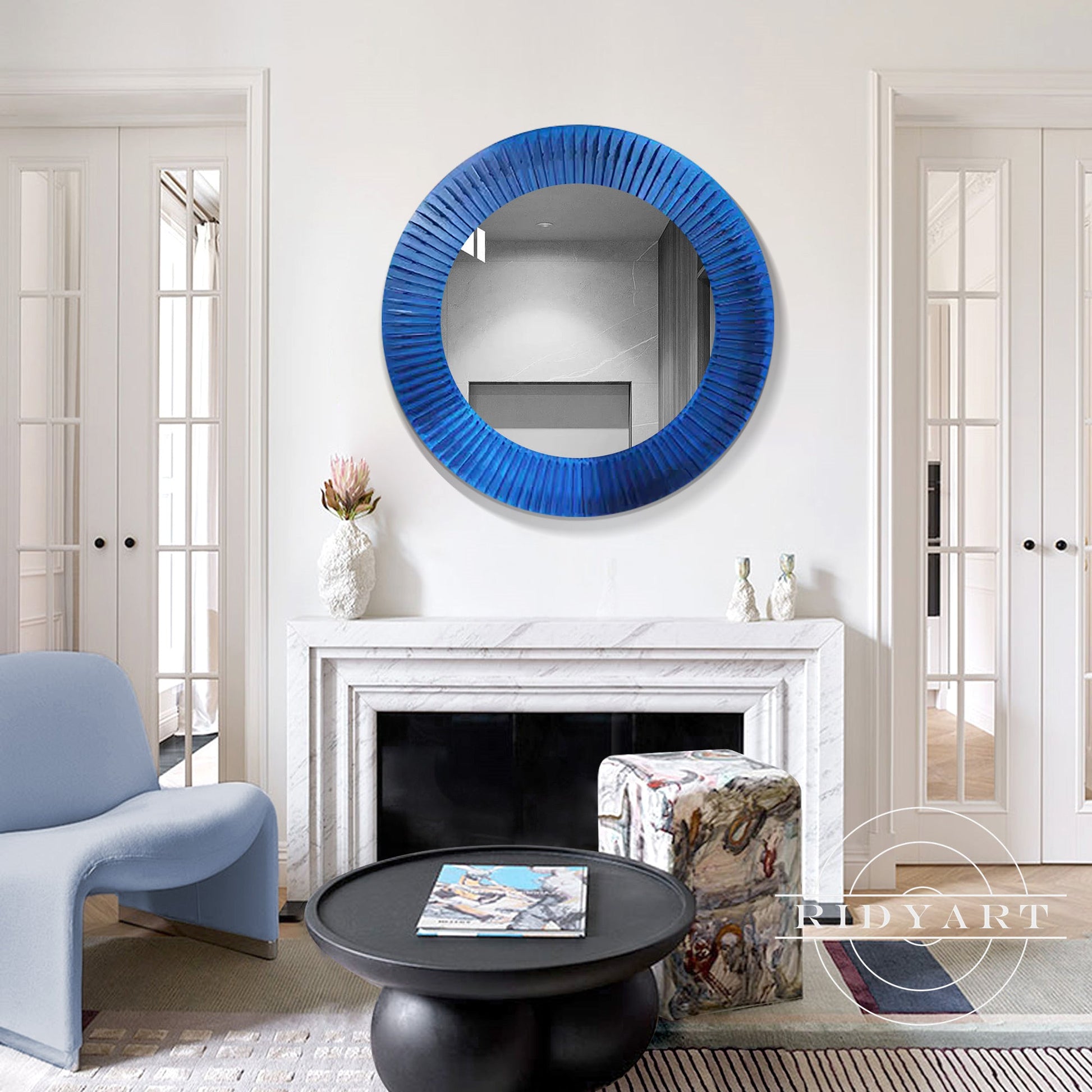 Wood Mirror wall art-0767