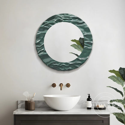 Wood Mirror wall art-0768
