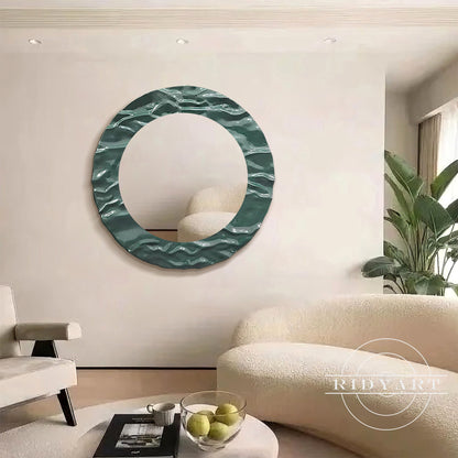Wood Mirror wall art-0768