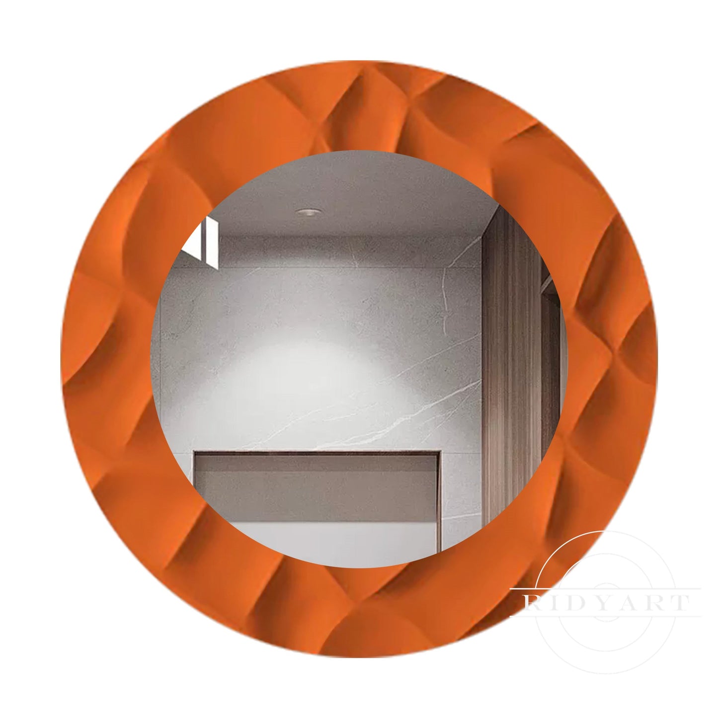 Wood Mirror wall art-0768