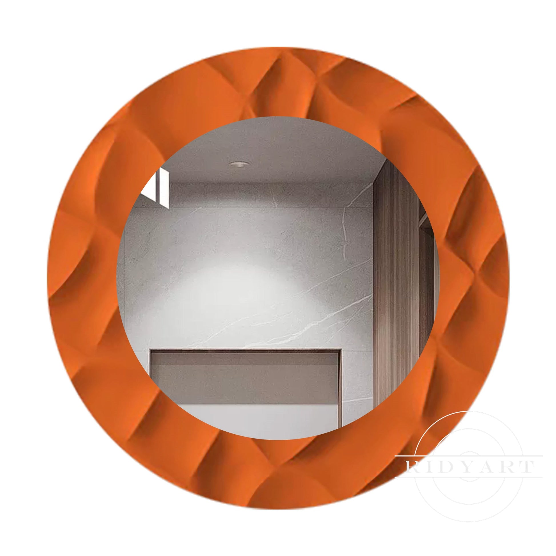 Wood Mirror wall art-0768