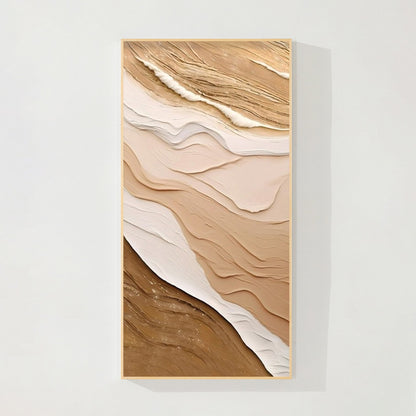Earth Tone Ocean Waves Painting