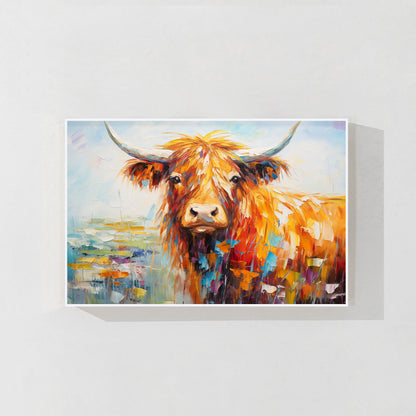 Bright Colorful Yak Texture Painting