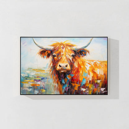 Bright Colorful Yak Texture Painting