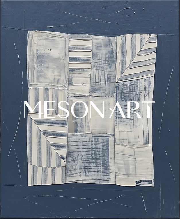 Navy Geometric Triptych #TX680