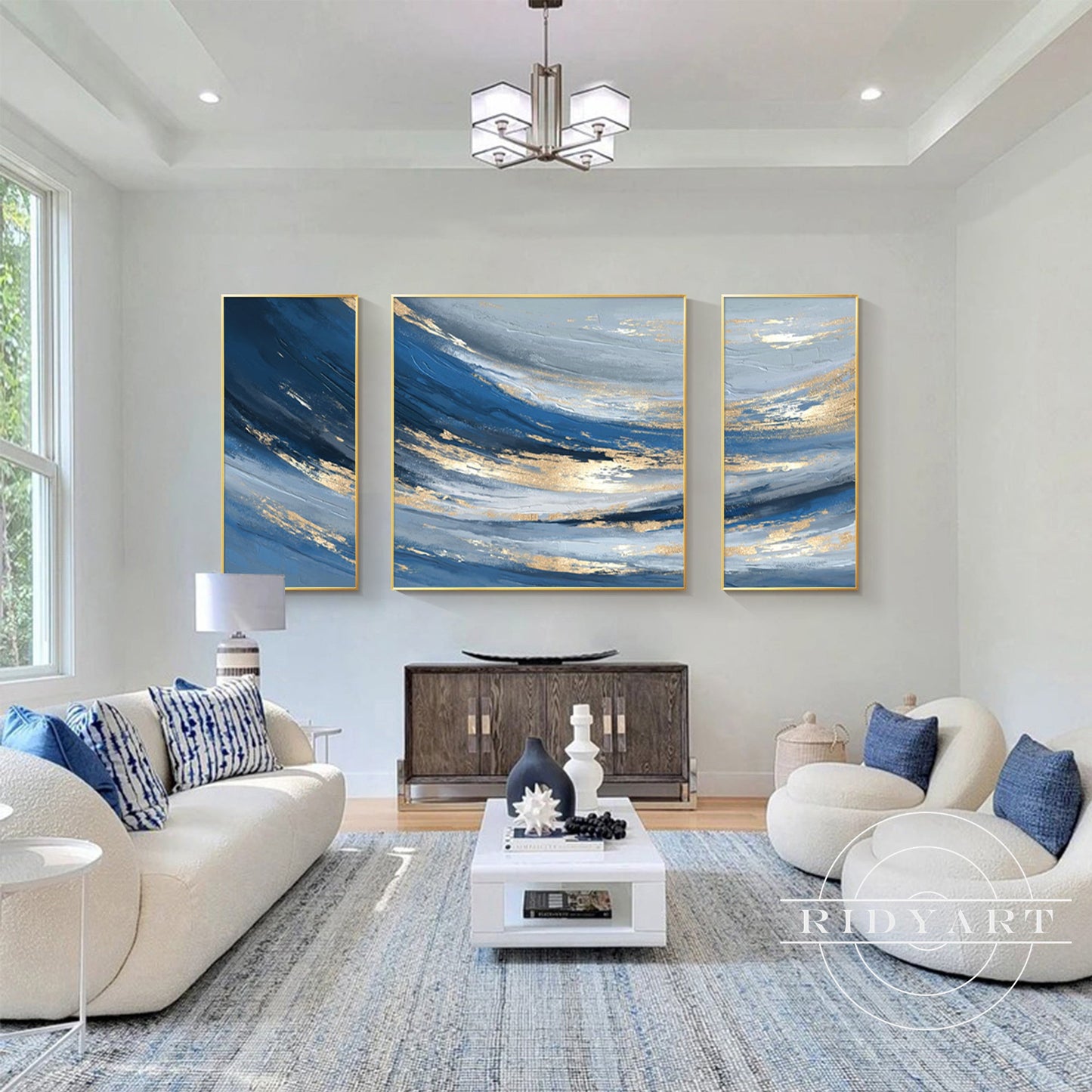 Blue and Gold wall art