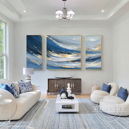 Blue and Gold wall art