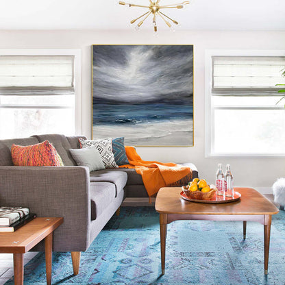 Abstract Blue Gray Wall Art