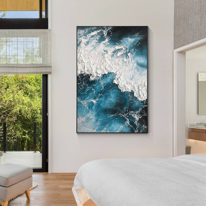 Navy Blue Ocean Art