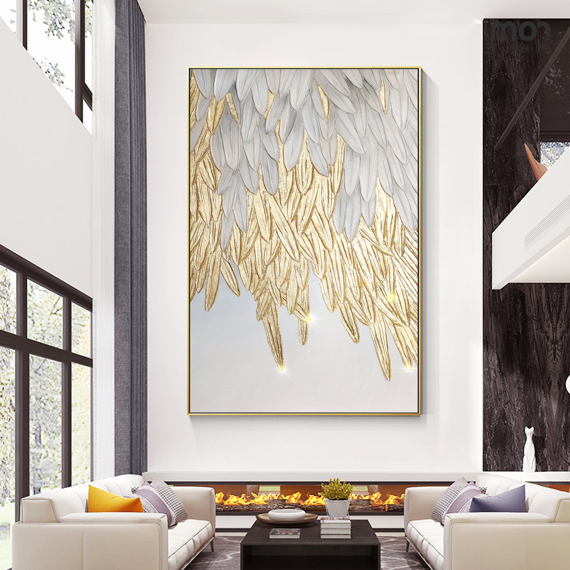 Feather wall art