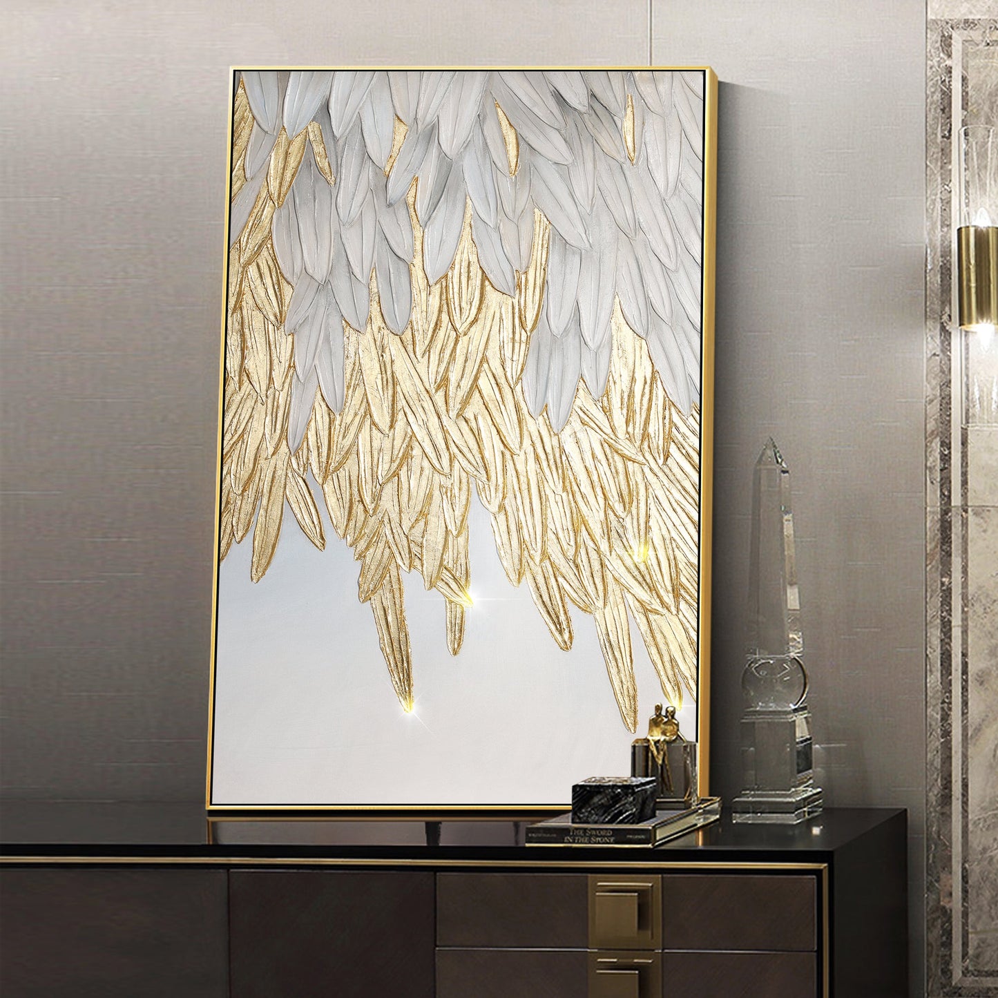 Feather wall art