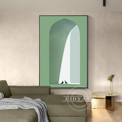 Morandi Green Arch Wall Art