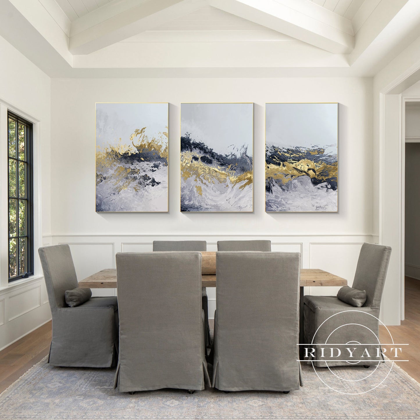Gold and Blue  wall art