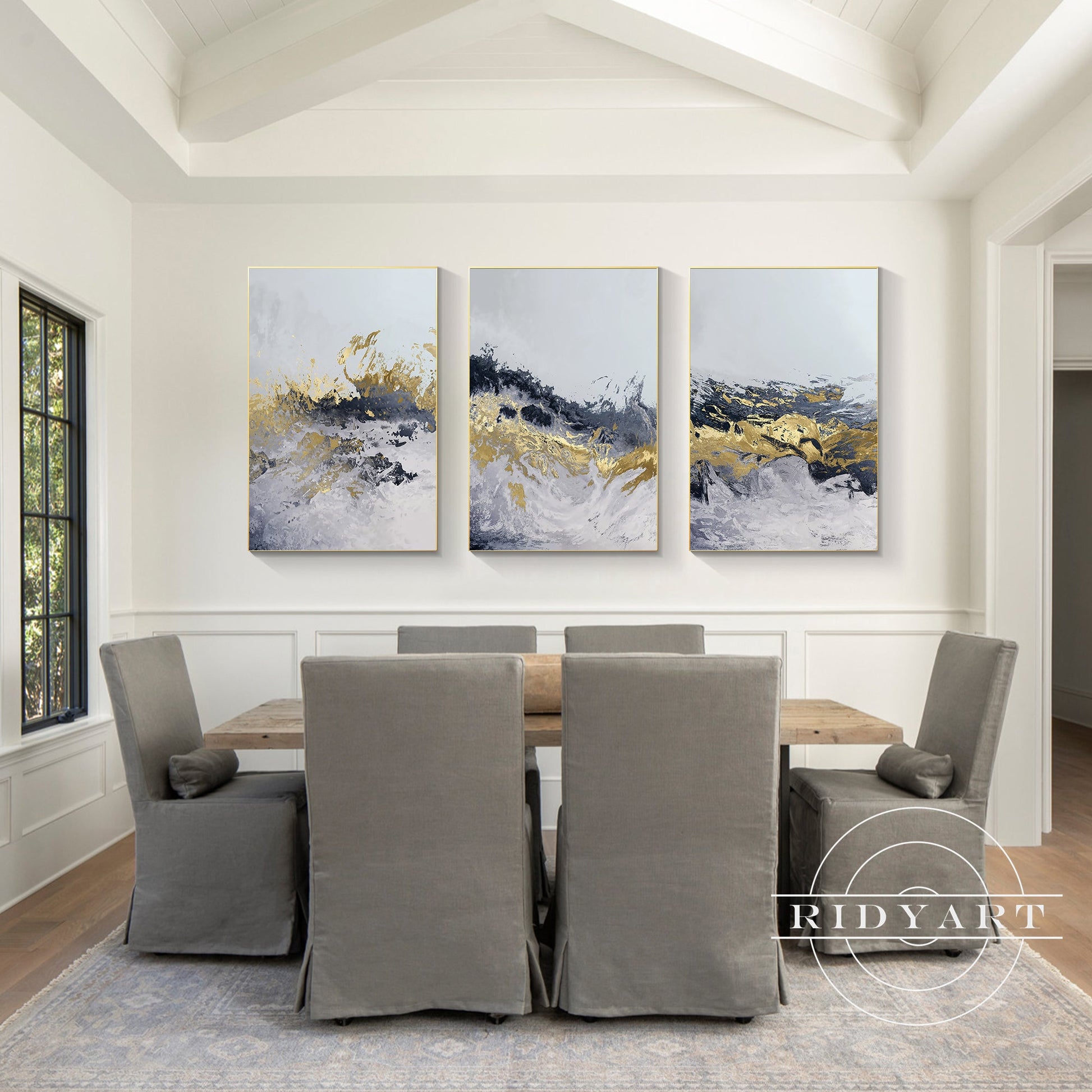 Gold and Blue  wall art