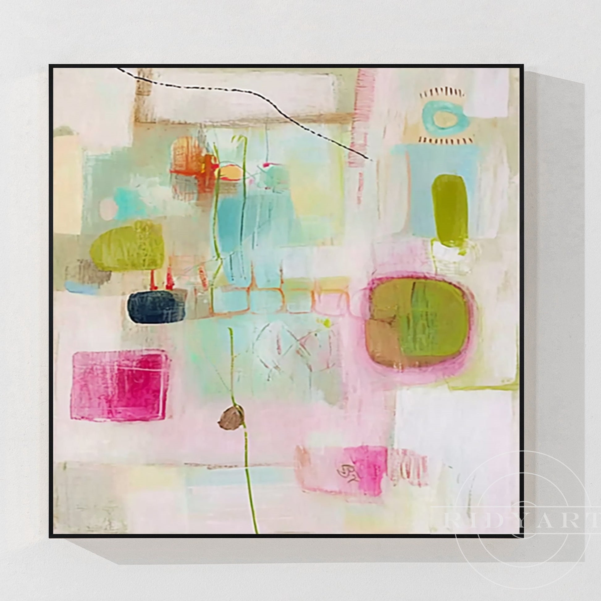 Pink Abstract wall art 7artA840