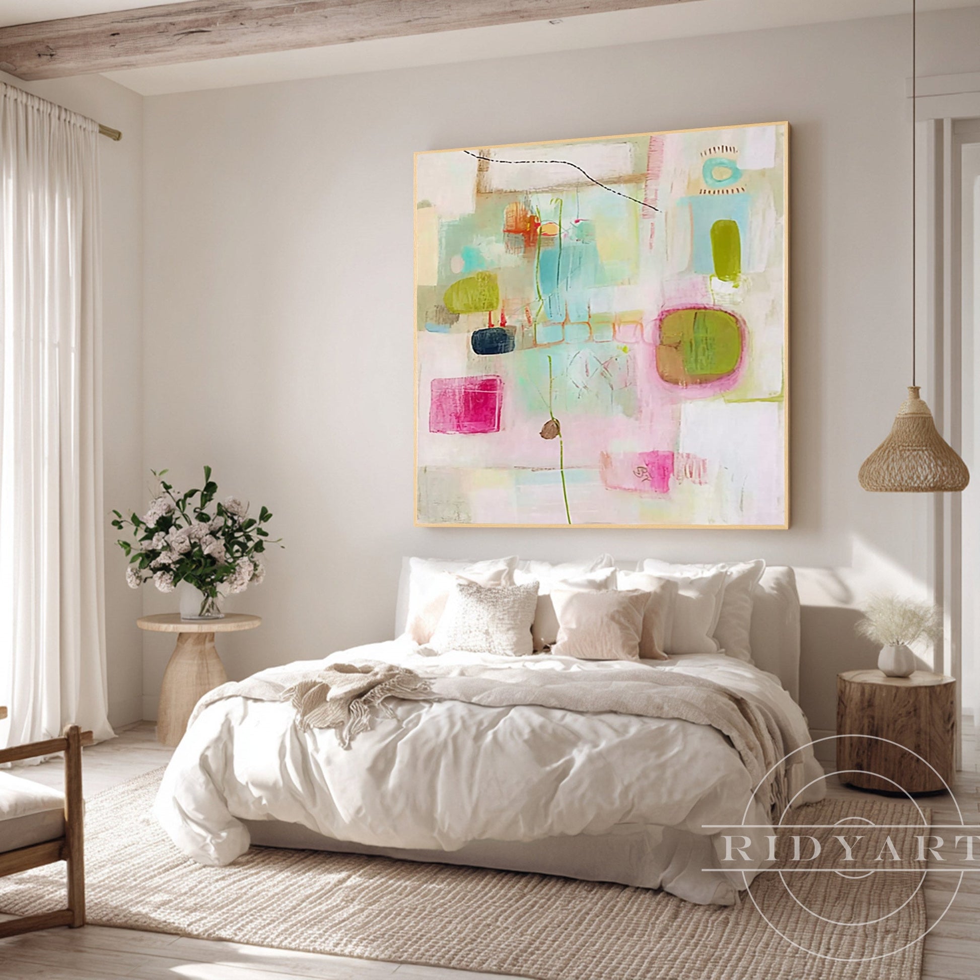 Pink Abstract wall art 7artA840