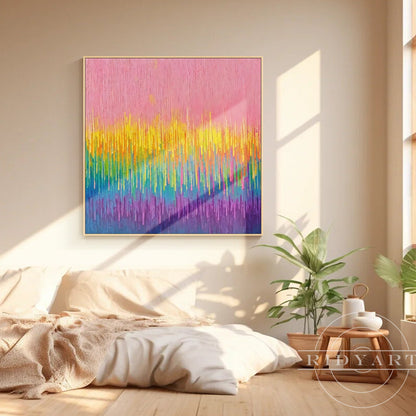 Pink Abstract wall art BA0954