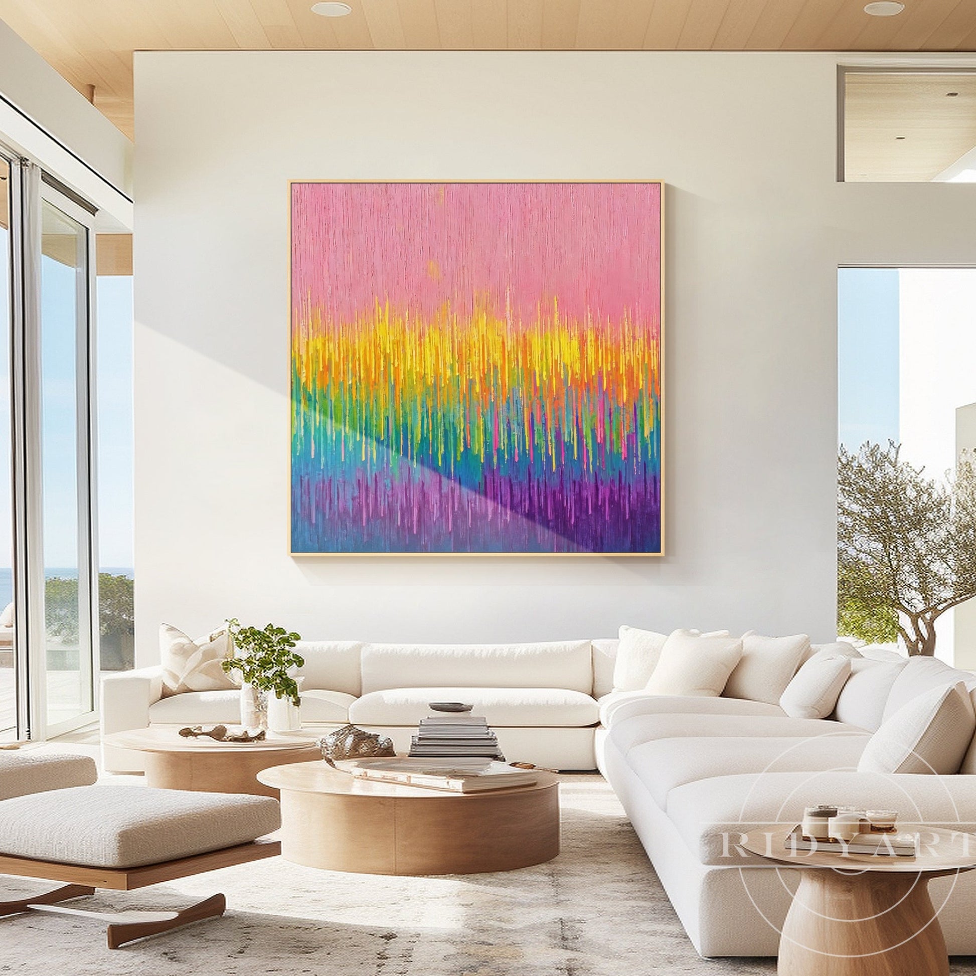 Pink Abstract wall art BA0954