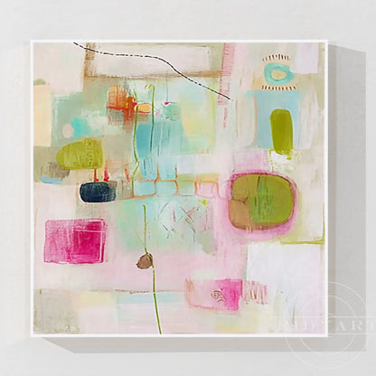 Pink Abstract wall art 7artA840