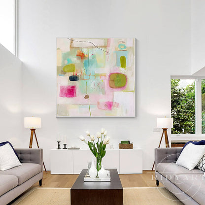 Pink Abstract wall art 7artA840