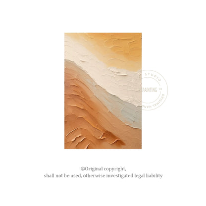 Earth Tone Ocean Abstract 3D Textured Wall Art