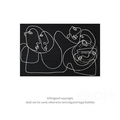 Picasso Line Art - Extra Large Minimalist Black Wall Decor