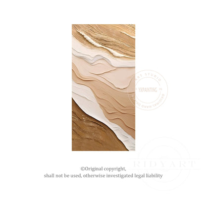 Earth Tone Ocean Waves Painting