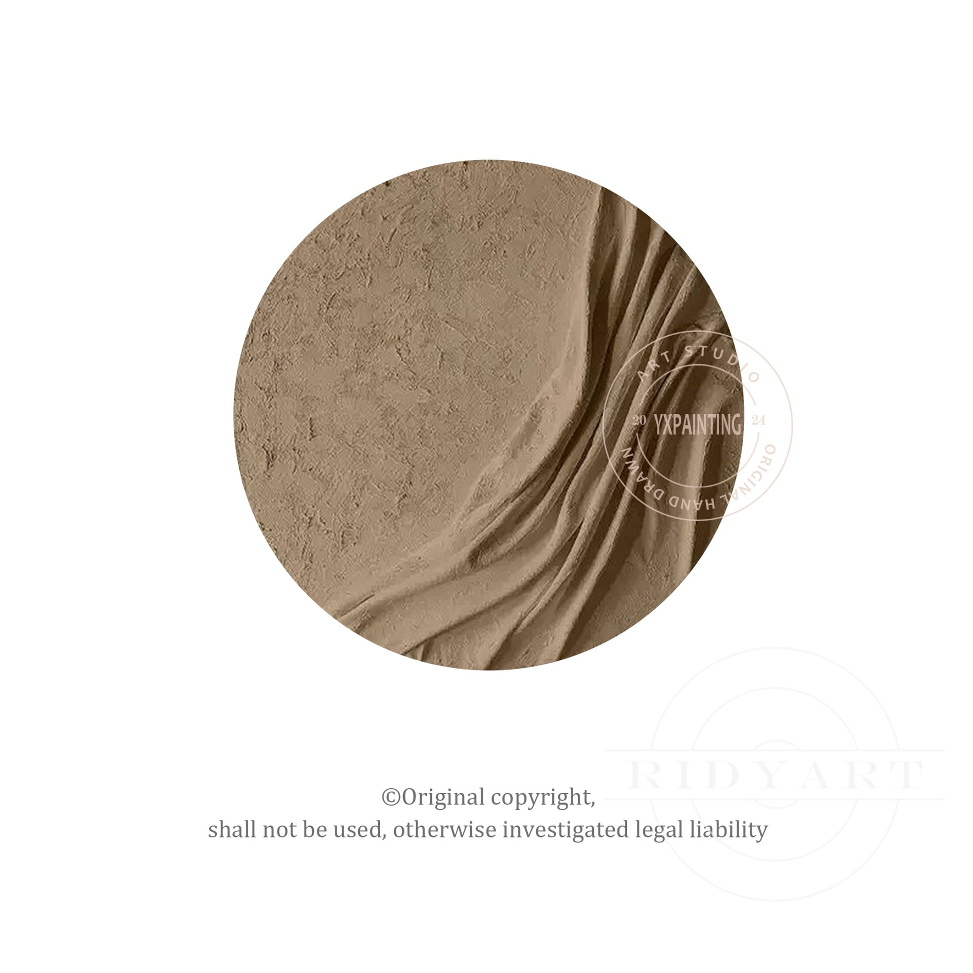 Earth Tone Round 3D Textured Wall Art