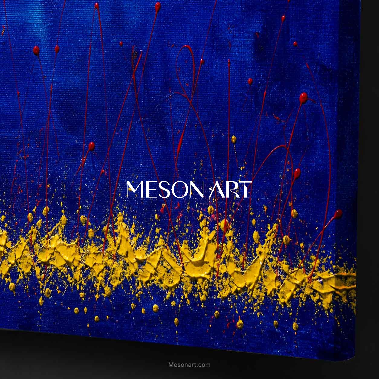 Crimson Sparks on Azure #AEA079