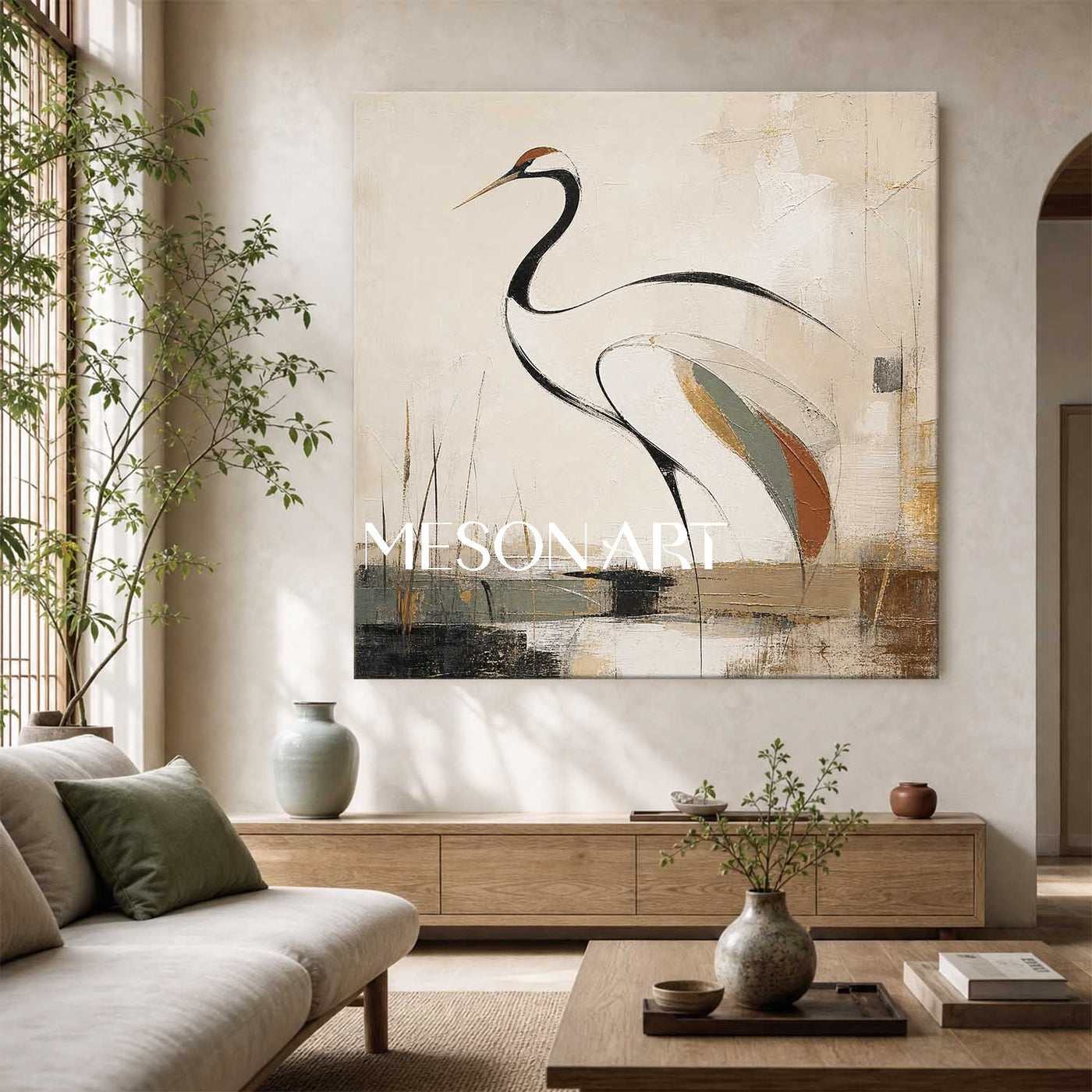 Elegant Crane Silhouette #MA276