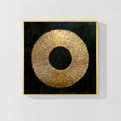 Black Gold Abstract wall art_7art0722