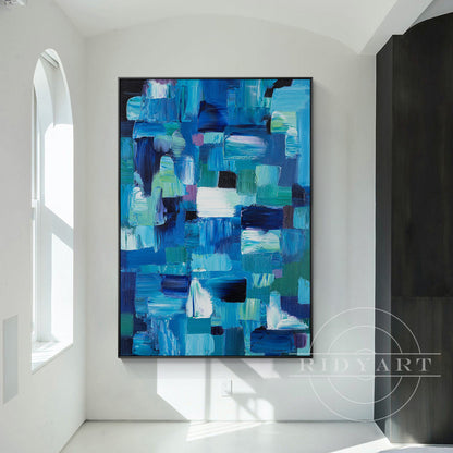 Blue Abstract  Wall Art