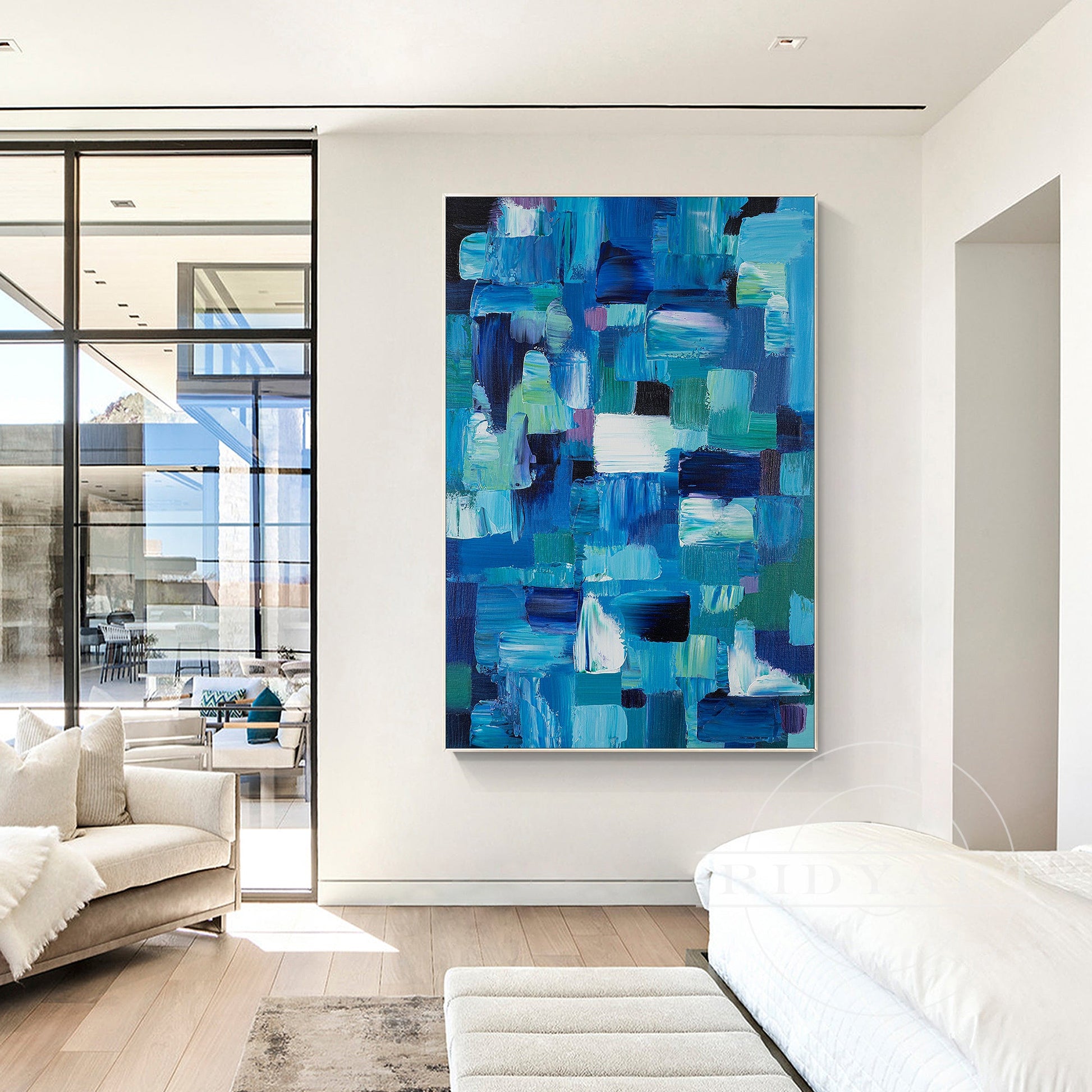 Blue Abstract  Wall Art