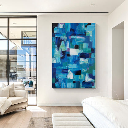 Blue Abstract  Wall Art