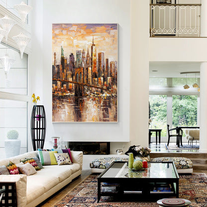 Brooklyn skyline painting