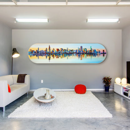 Chicago Skyline Painting Long Narrow Art