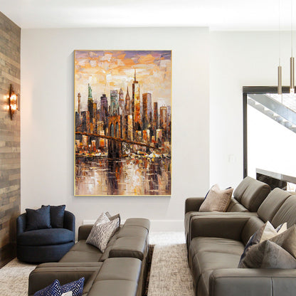 Brooklyn skyline painting