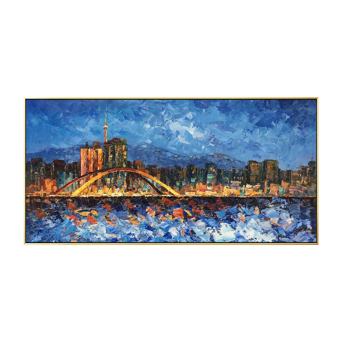 South Korea Seoul cityscape  oil painting